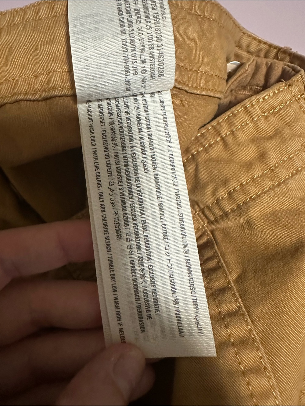 Abercrombie and Fitch baggy cargo utility pants tan brown size 27 or 4 Y2K style - Picture 6 of 8